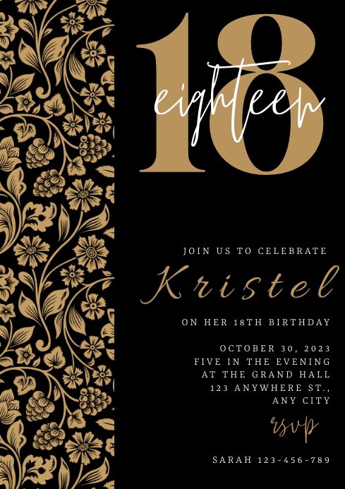 Elegant Birthday Invitation Examples Elegant Birthday Invitation