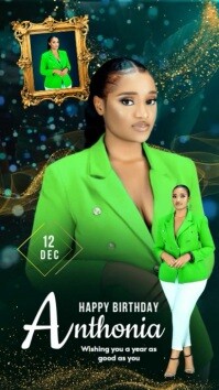 Elegant Birthday wishes Instagram-verhaal template