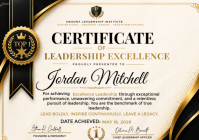 Hvid Leadership Certificate A1 Template