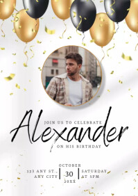 Black And White Birthday Invitations Black And White Birthday Invitations