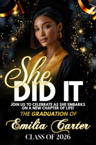 Class of 2026 Graduation Party Invitation Template | PosterMyWall