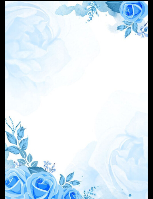 Elegant blue rose floral frame Template | PosterMyWall