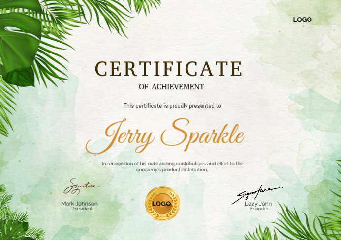 Certificate Of Achievement A4 Template | PosterMyWall