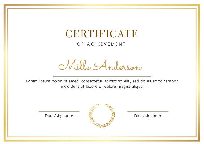 Elegant certificate template 7 A4
