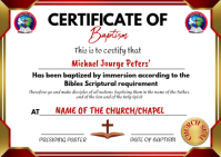 Bianco Baptism Certificate A6 Template