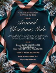Black Christmas Gala Flyer Template