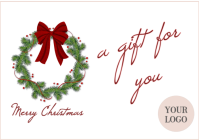 White Christmas Gift Tag A4 Template