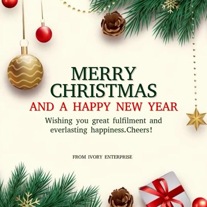 Copy of Elegant Christmas Greeting Message Template | PosterMyWall