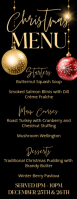 Black Christmas Menu Halv side Letter Template