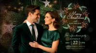 Elegant Christmas Party Banner YouTube Thumbnail template