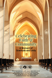 Brun Faith and Community Celebration Poster Template