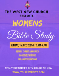 Elegant Church Women Bible Study Meeting flyer template