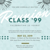 Elegant Class Reunion Invitation Design Instagram Post template