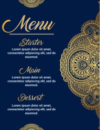 Elegant Classy Menu design template Flyer (US Letter)