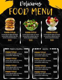 Elegant Classy Menu design template Volante (Carta US)