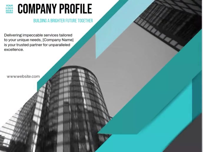 elegant corporate businesee profile ppt cover Template | PosterMyWall