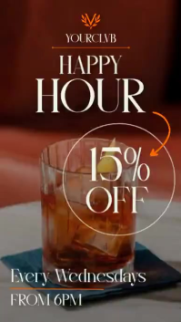 Brun Happy Hour Promotion Instagram Story Template