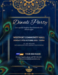 Purple Diwali Party Iflaya Template