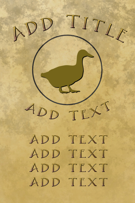 Duck Lettering Copy of duck template | PosterMyWall