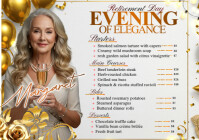 Retirement Dinner Menu Template | PosterMyWall