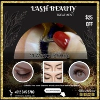 elegant eye lash beauty template สี่เหลี่ยมจัตุรัส (1:1)