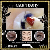 Negro Lash Beauty Treatment Vierkant Template