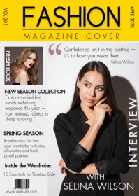 Modern Luxe Fashion Magazine Cover Template A6