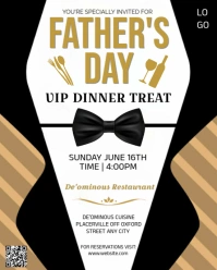Elegant Father's Day Brunch & Dinner Buffet Invitation Flyer Instagram Portrait template