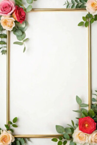 Elegant floral frame Poster template