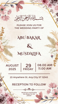 Weiß Wedding Invitation Instagram Story Template