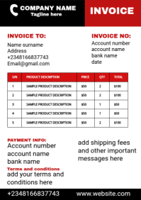 Shop invoice list Template | PosterMyWall