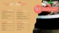 Elegant French Menu Video Template Digitale Vertoning (16:9)