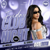 elegant glamor party event invitation design template Square (1:1)