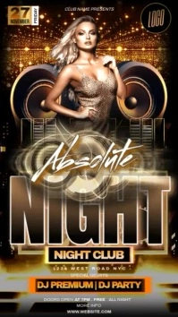 Elegant Gold Party Event Design Template Instagram Story