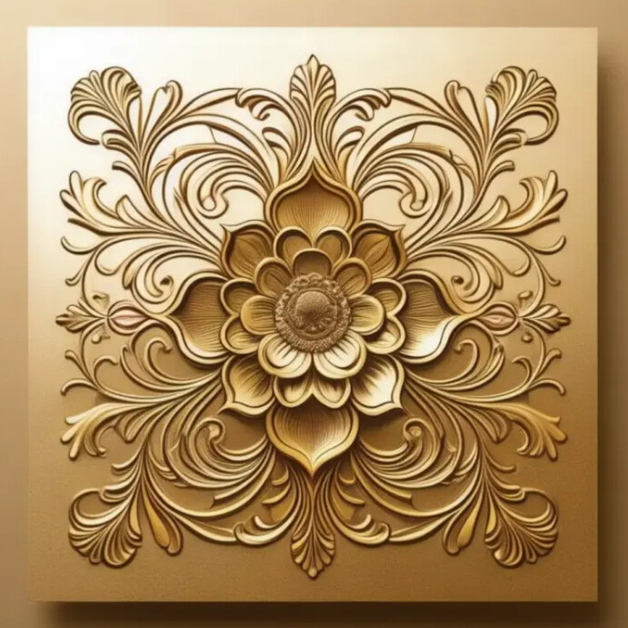 Elegant Gold pattern shape Template | PosterMyWall