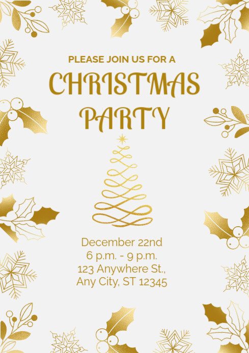 Sample Holiday Invite Elegant Christmas Invitation Templates Fancy Christmas Invitation