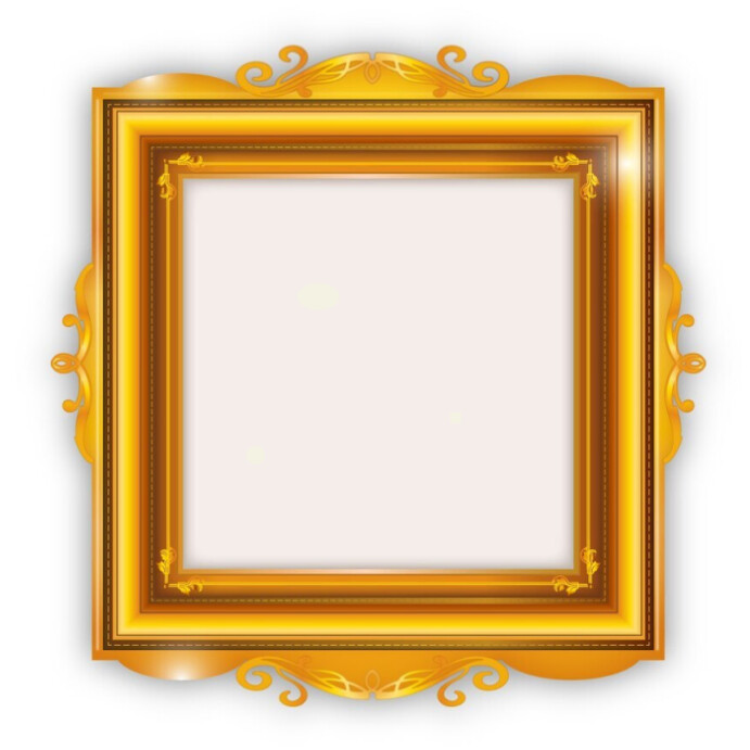 Elegant golden frame Instagram Post template