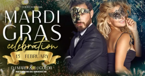 Hitam Mardi Gras Celebration Facebook Shared Image Template