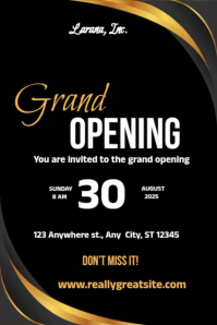 elegant grand opening flyer restaurant grand opening Poster template