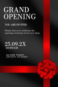 Hitam Grand Opening Poster Template