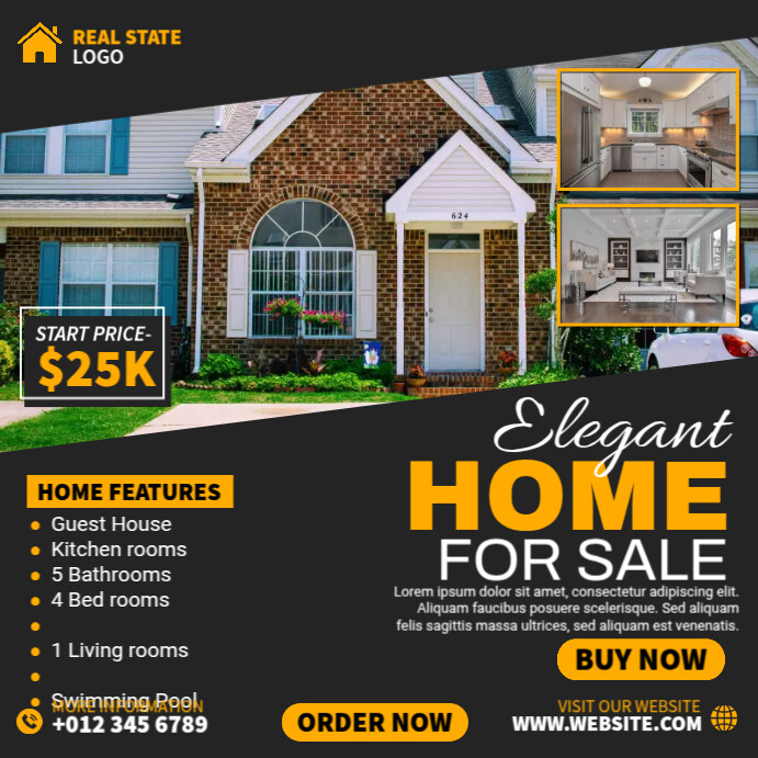 Elegant Home Ads Template | PosterMyWall
