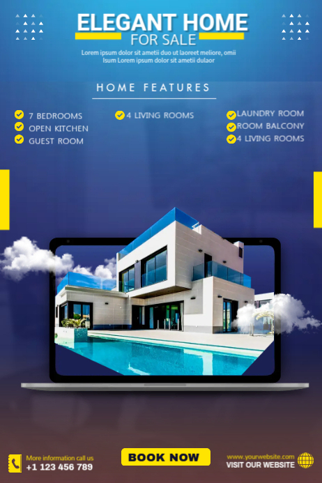 Elegant Home For Sale Template | PosterMyWall