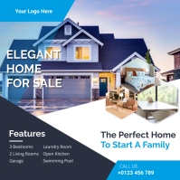 Elegant Home for Sale Real estate promo for i Сообщение Instagram template