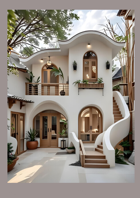 Elegant House Building  A5 template