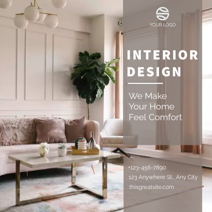 elegant interior design instagram post Template | PosterMyWall