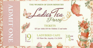 White Ladies Tea Party Facebook begivenhed cover Template
