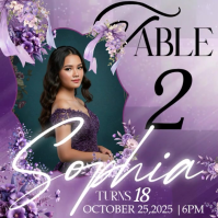 Elegant Lavender Table Card Design template