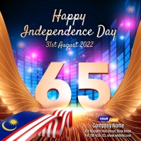 Elegant Malaysia Independence Day Flyer Instagram Post template