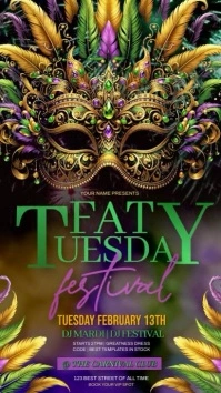 ELEGANT mardi gras DAY carnival TEMPLATE (1) Instagram na Kuwento