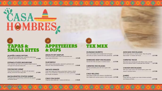 Elegant Mexican Menu Template